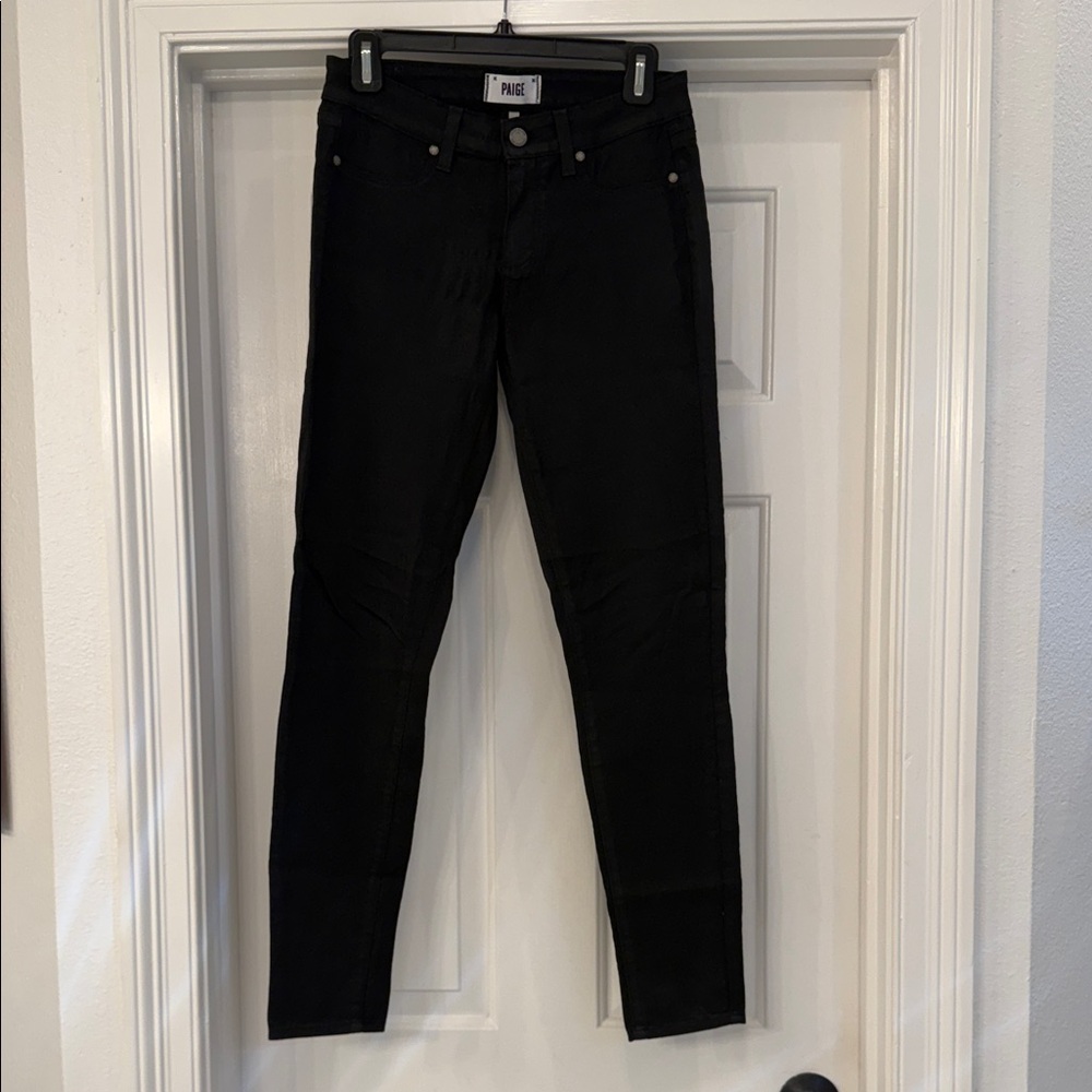 PAIGE Jet Black Denim Pants